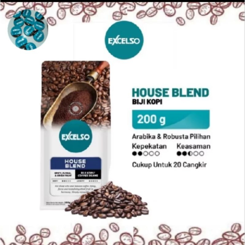 

EXCELSO KOPI BIJI HOUSE BLEND 200GR