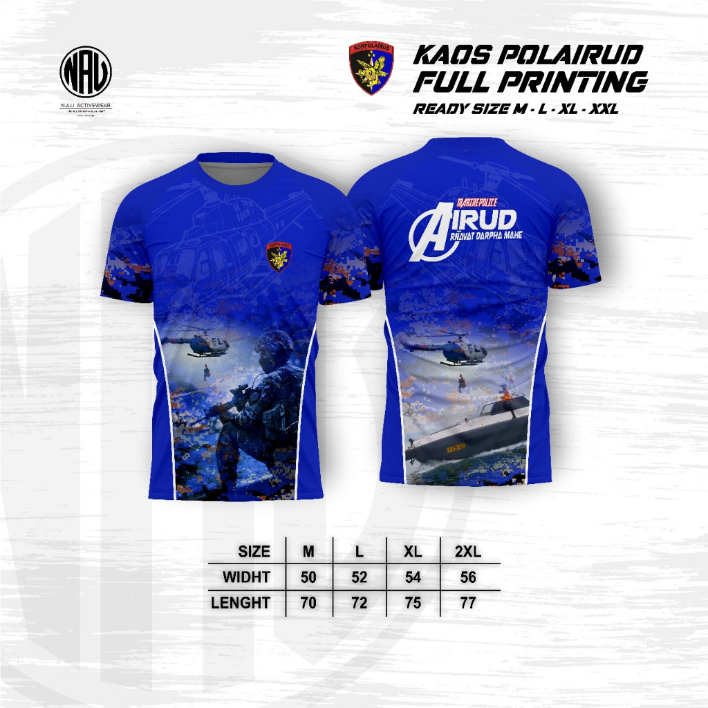 Jersey Nauactivewear Oneck Fullprint Sublime - Kaos Airud