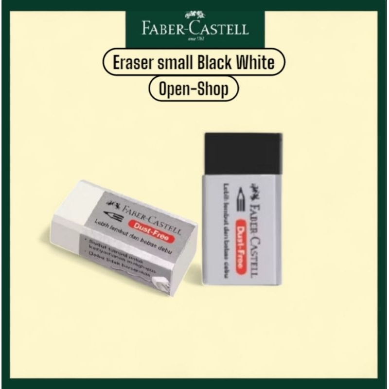 

Faber Castell-Eraser Penghapus Stip Kecil Black White/ Penghapus kecil / 1pcs