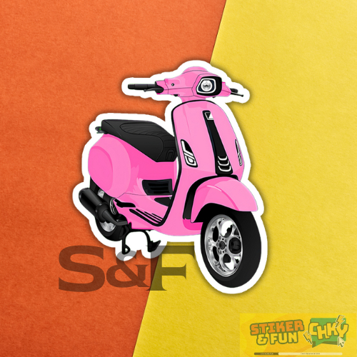 

Stiker Sticker Vinyl Laminasi VESPA MATIC PINK
