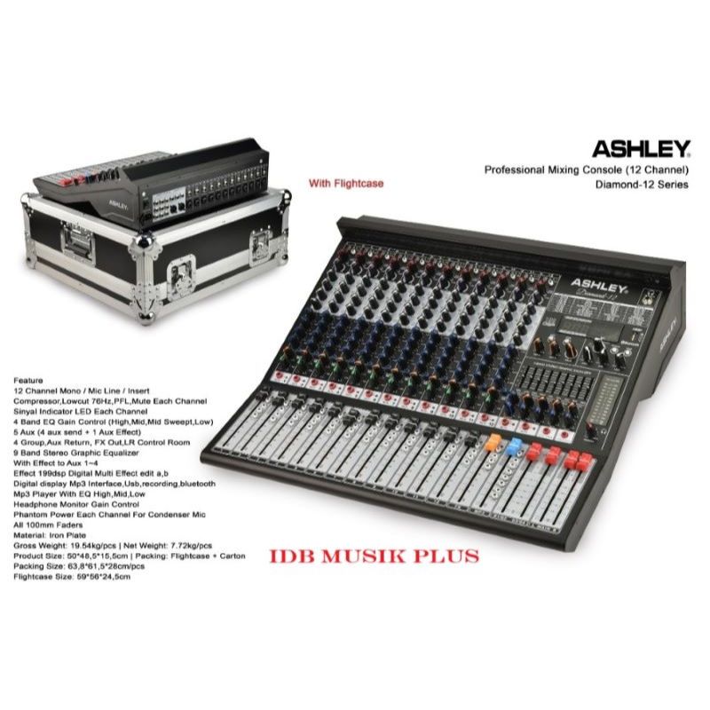 Mixer 12 Ch Ashley Diamond12 Diamond 12 With Hardcase Original