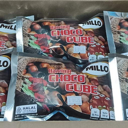 

Millo Cube Lokal Kacang Hazelnut 2 Pack (Per Pack Isi 50 Cube)