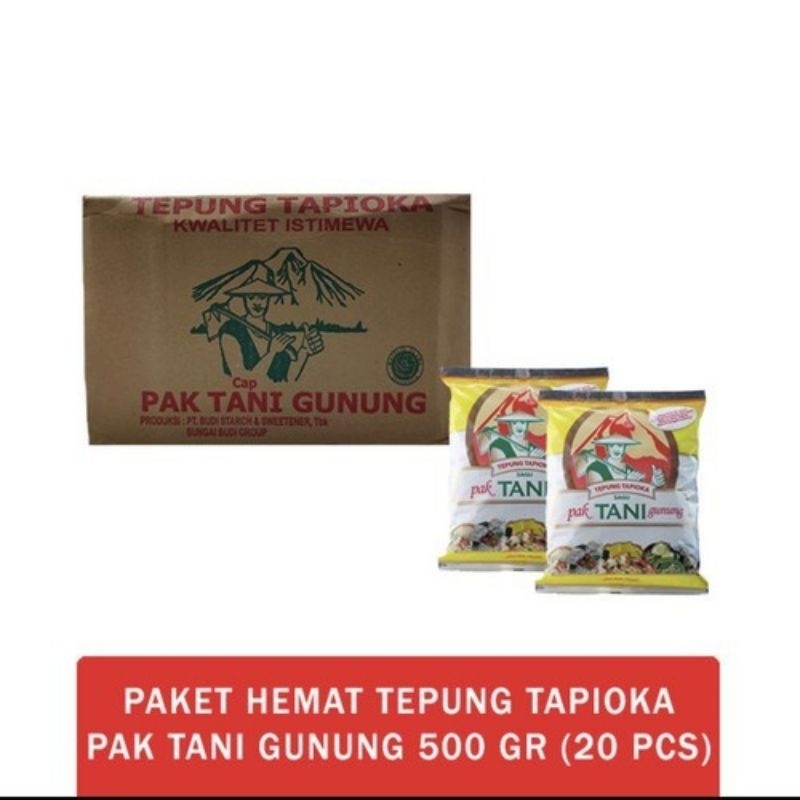 

RB TAPIOKA PAK TANI GUNUNG 500 GRAM 1 DUS ISI 20 PCS