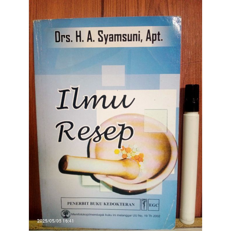 Buku Kedokteran/Farmasi: Ilmu Resep