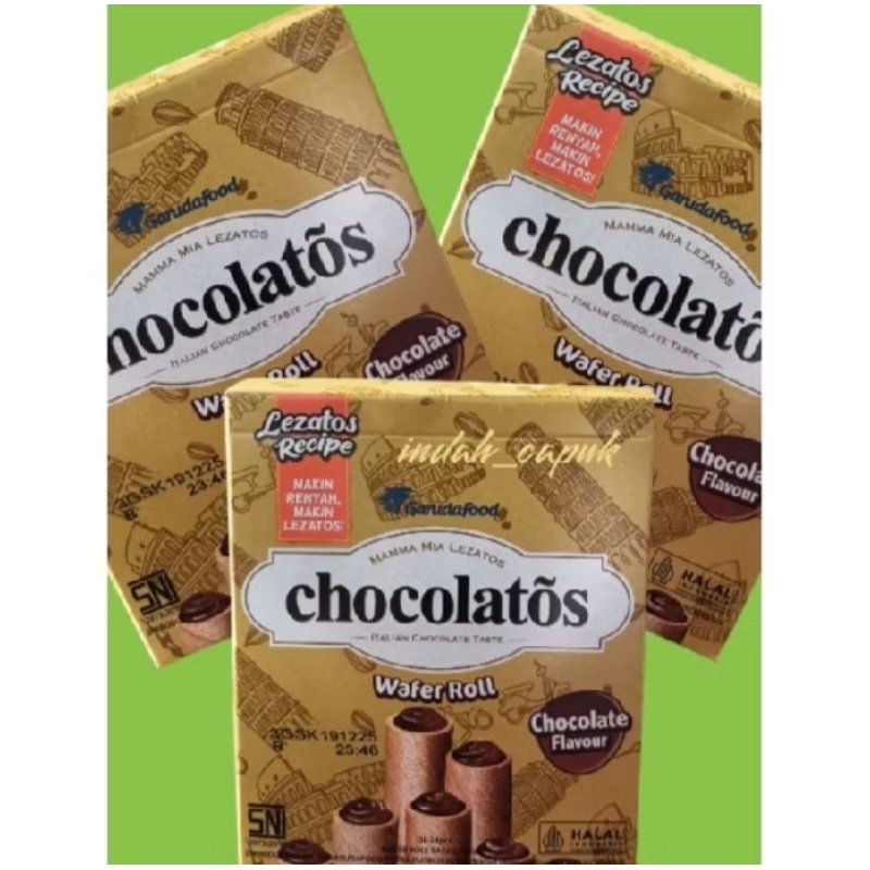 

chocolatos wafer rol isi 24 pcs