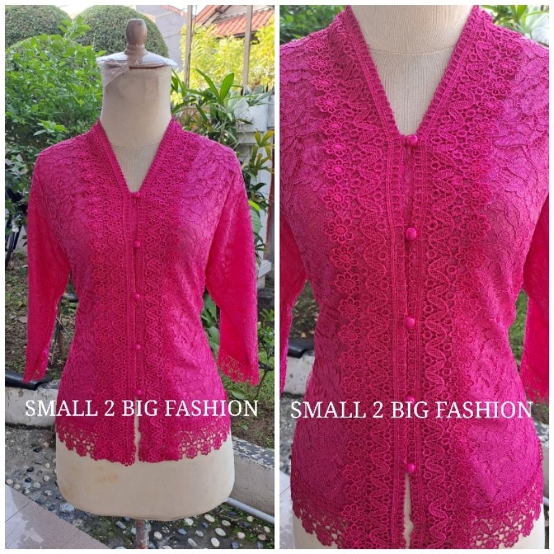atasan kebaya baju brukat brokat pink fanta fuschia ada bigsize jumbo M L XL XXL 3L 4L