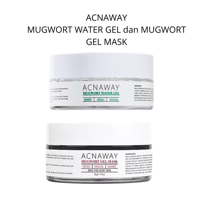 Acnaway Mugwort Water Gel Moisturizer  Dan Acnaway Mugwort Gel Mask