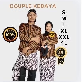 Surjan Baju Lurik Atasan Pria Dan Kutubaru Wanita- Baju Sorjan Lurik Jumbo XXXL /4 L Baju Adat Jawa