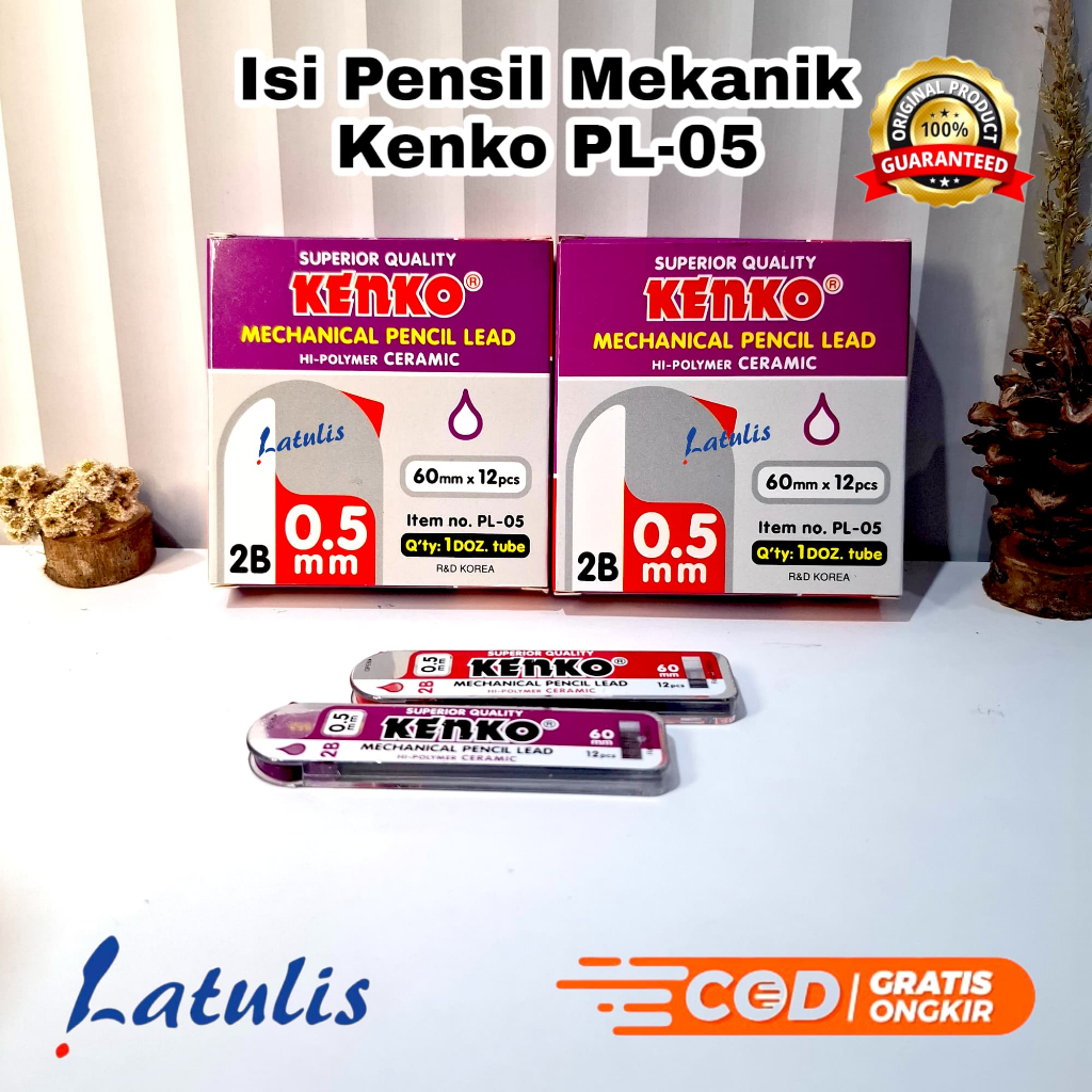 

Isi Pensil Mekanik / Kenko Pencil Lead 2B PL-05 (0.5 mm x 60 mm)