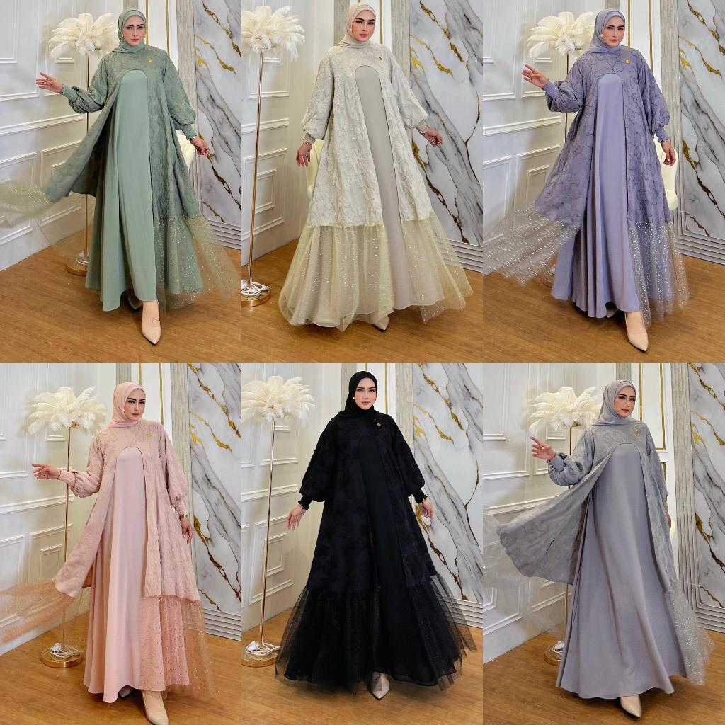 NINONA TERBARU / RAYA SERIES 3 IN 1 BY NINONA ORIGINAL / GAMIS NINONA SET HIJAB