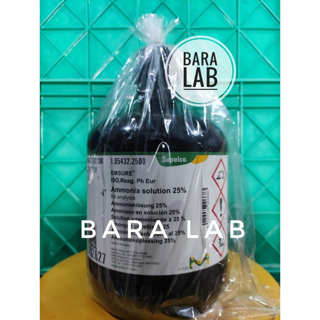 Ammonia Solution 25% / NH4OH / Larutan Amonia Pro Analis MERCK 105432 2,5L