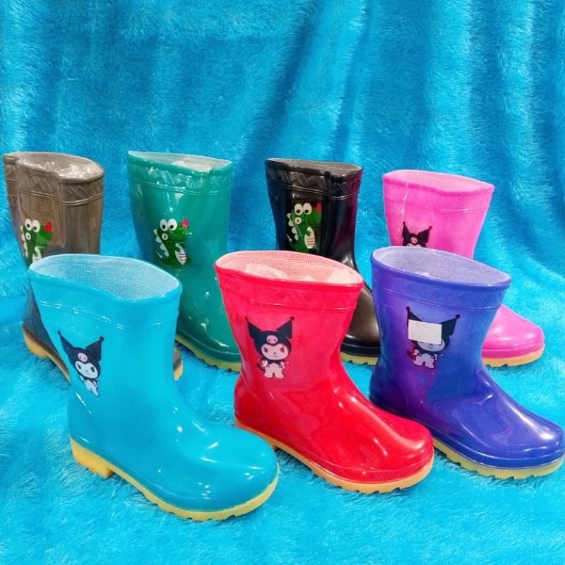 Sepatu Boot Hujan Anak Cewek Cowok Karakter/Sepatu Boot Anak Anti Air dan Anti Slip