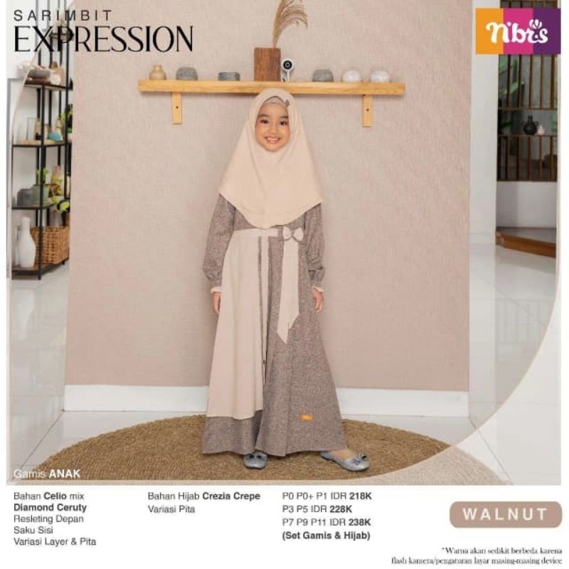 EXPRESSION GAMIS ANAK NIBRAS SARIMBIT 2022