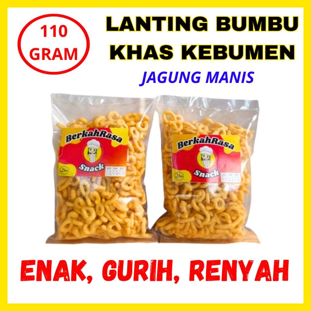 

Lanting bumbu asli kebumen rasa jagung manis kemasan 110 gram