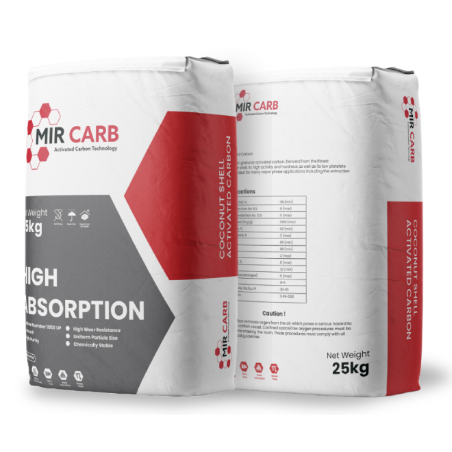Karbon Aktif MIRCRAB mesh 6x12 iodine 1100 /karbon aktif tambang emas