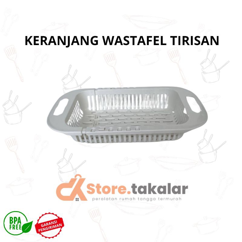 Keranjang Wastafel/Keranjang Tirisan Tiris Saringan Cuci Buah Sayur Piring Wastafel no