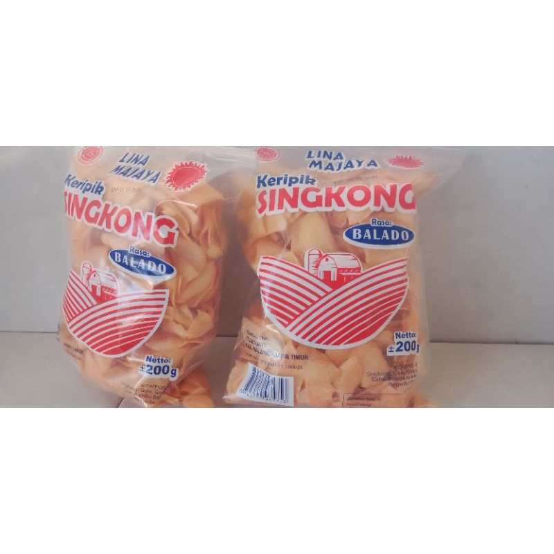 

KERIPIK SINGKONG BALADO LINAMAJAYA 200GRAM