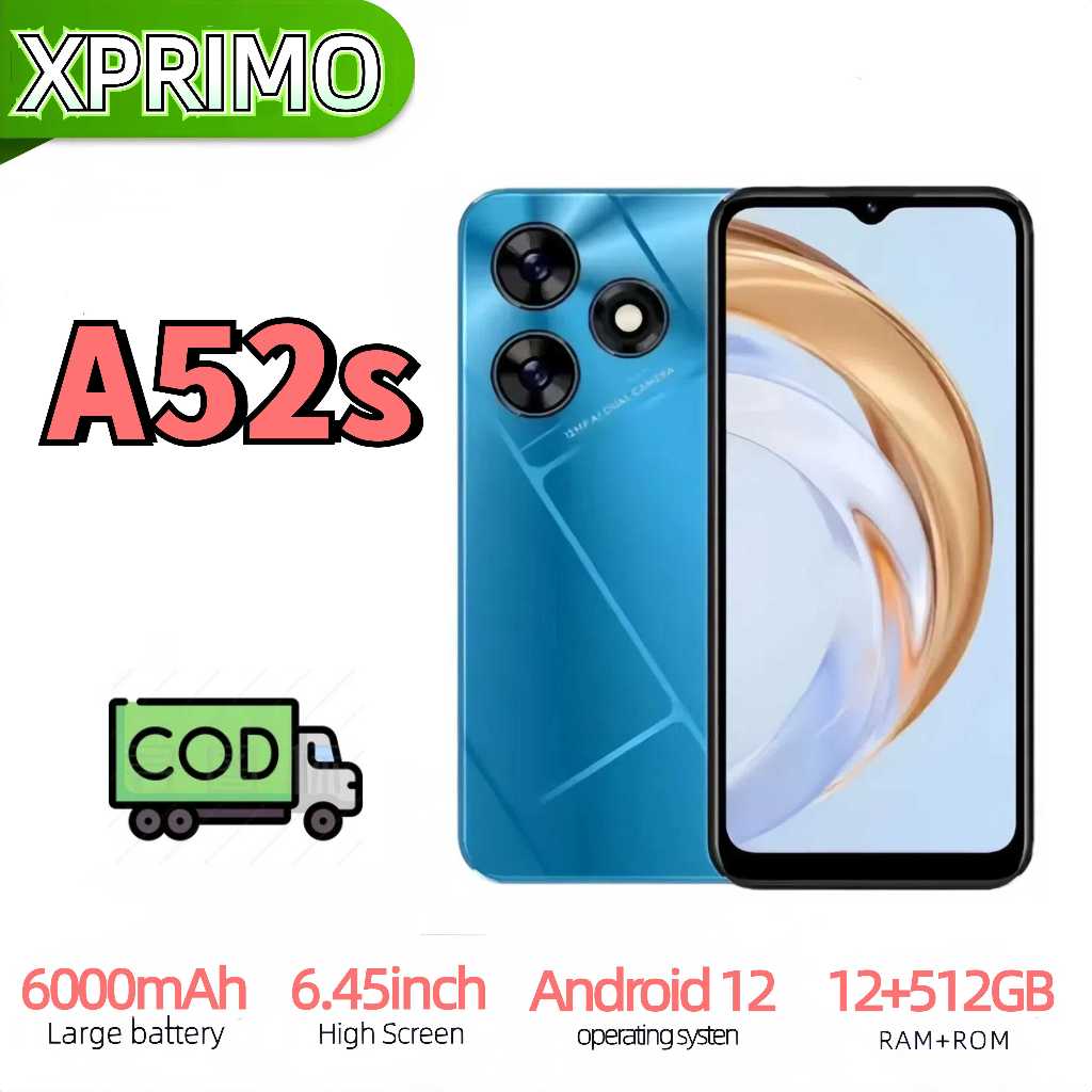 Ponsel Pintar Y52s Baterai 6000 mAh 12+512GB Ponsel Pintar Android Layar Penuh 6,45 inci