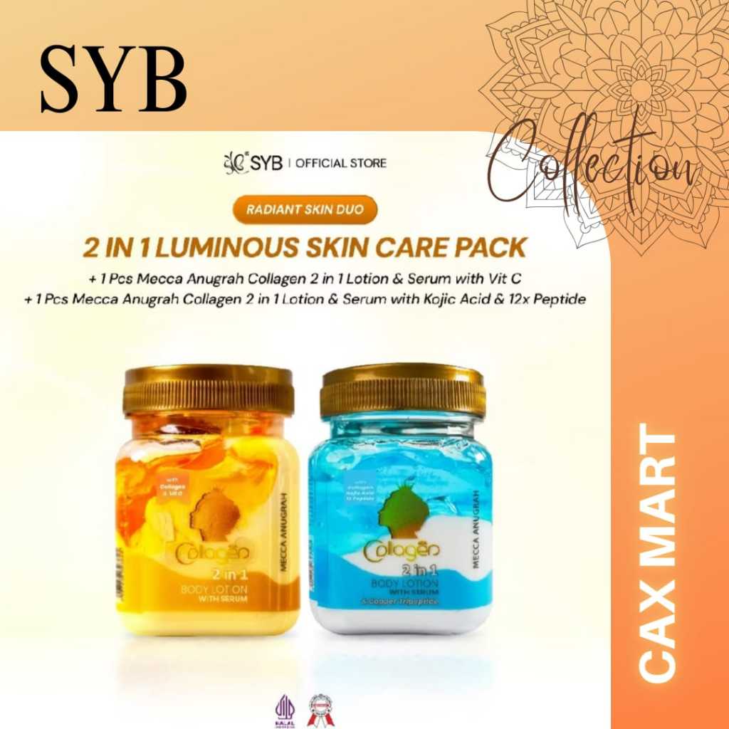 SYB Mecca Anugerah 2in1 Body Lotion With Serum Collagen+Vit C+Kojic Acid