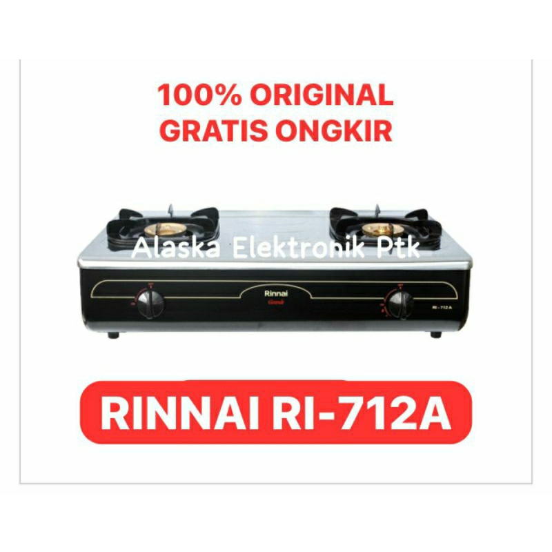 Kompor gas Rinnai 2 tungku 712 A api besar