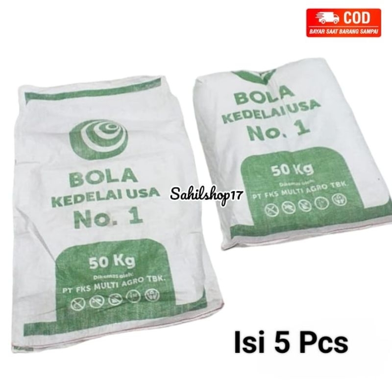 Karung Kedelai 50 kg Bekas UK 60x100cm isi 5 pcs