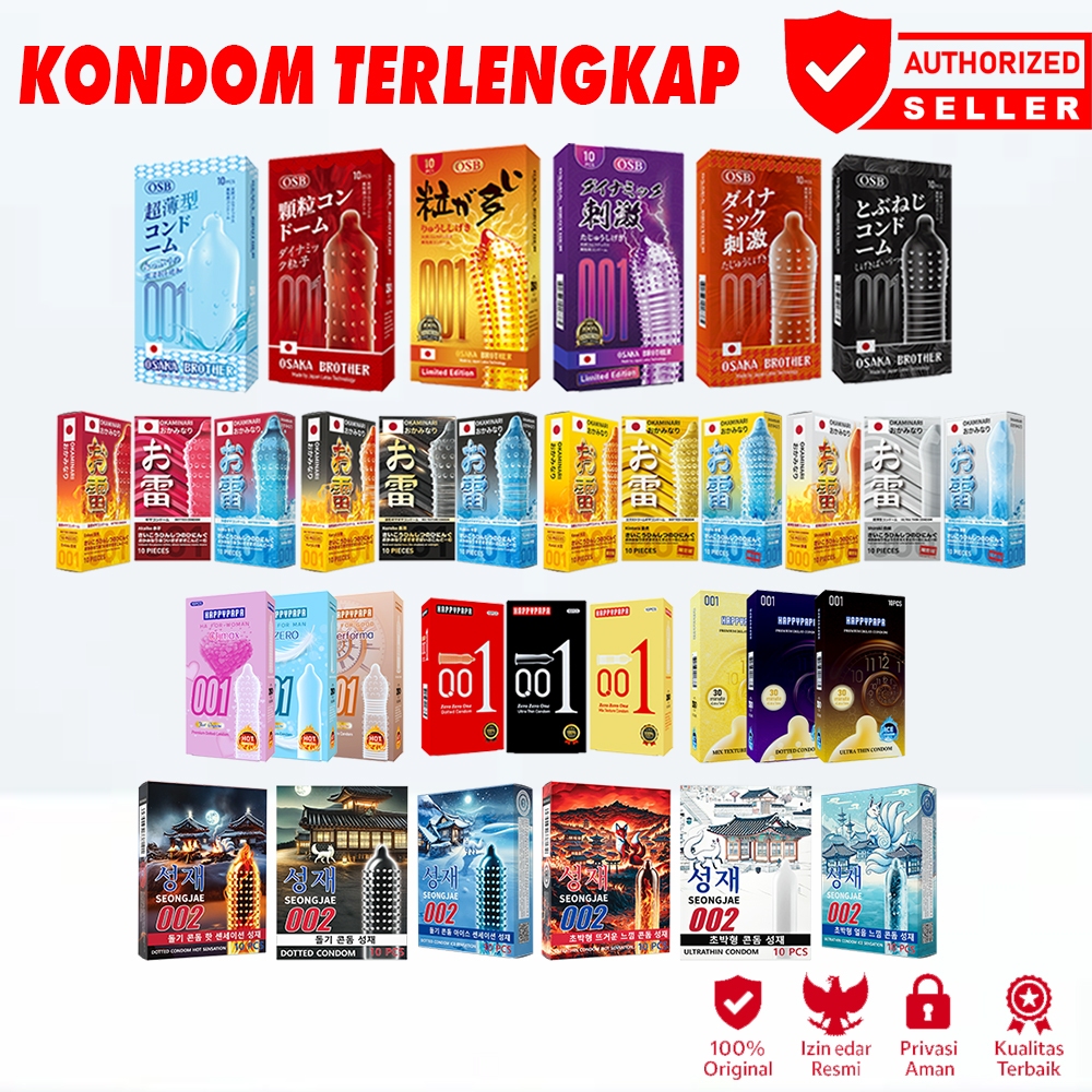 Kondom 001 Bergerigi Tipis Varian Terlengkap