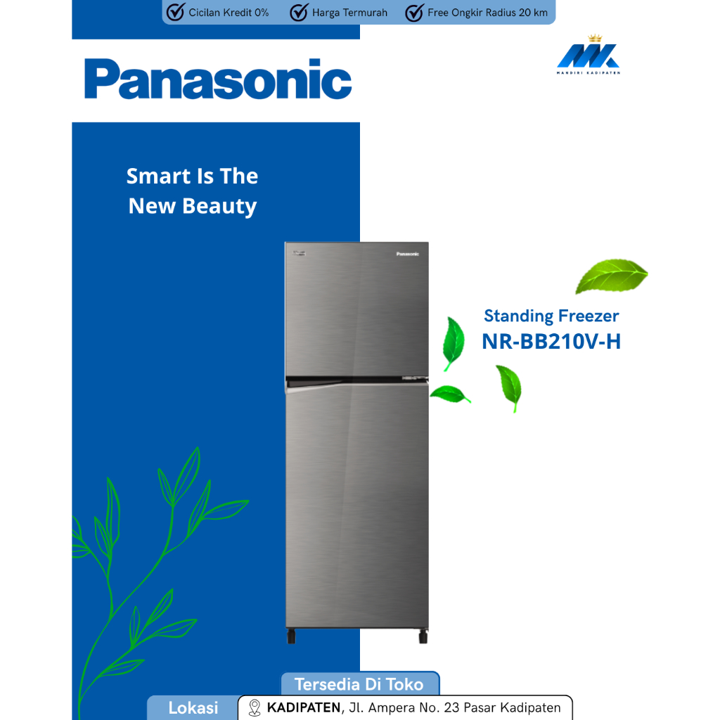 KULKAS 2 PINTU PANASONIC NR-BB210V-H / KULKAS 2 PINTU PANASONIC