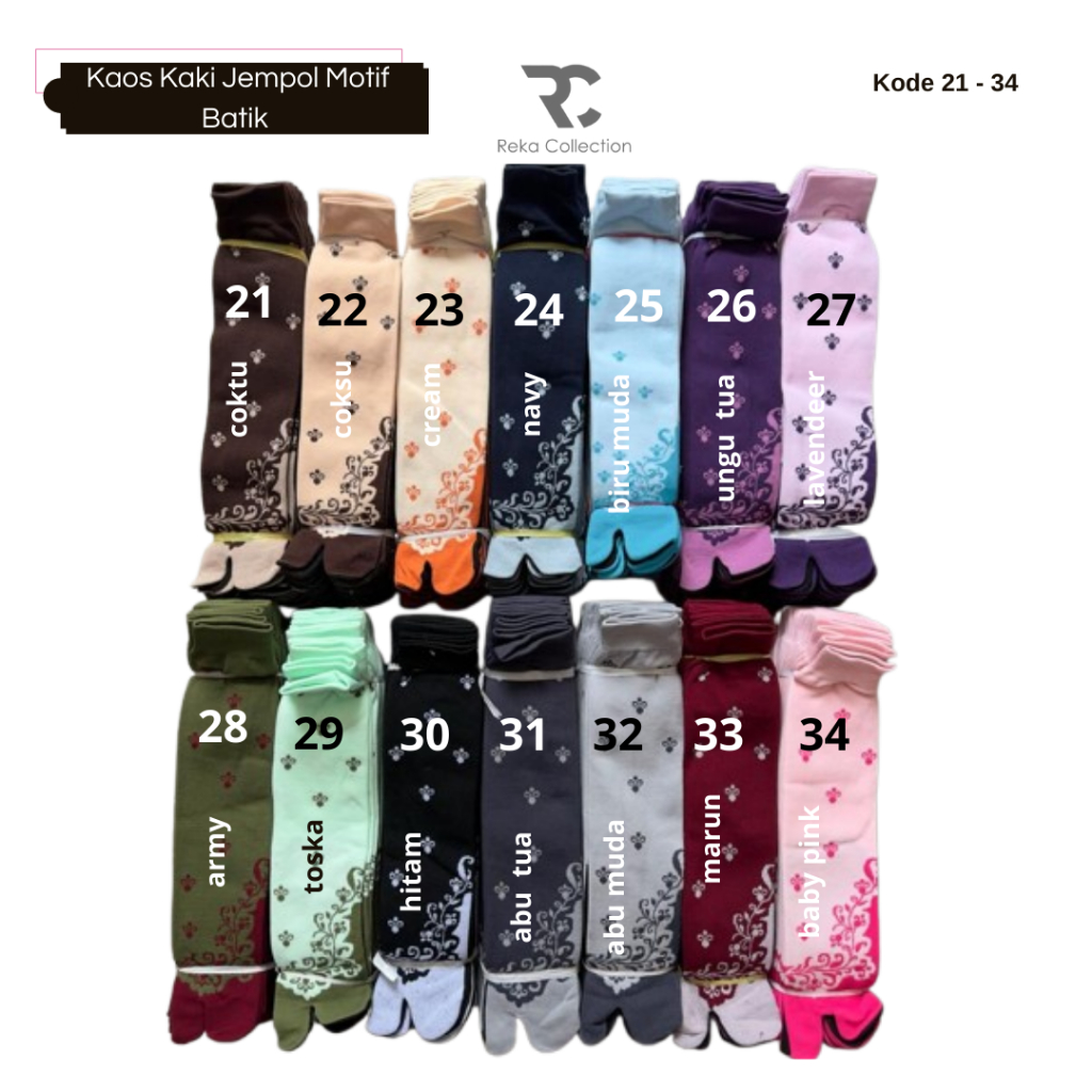 Kaos Kaki Jempol Lapak Hitam Motif Batik Nilon Dewasa Wanita Perempuan Muslimah Indonesia Nyaman dip