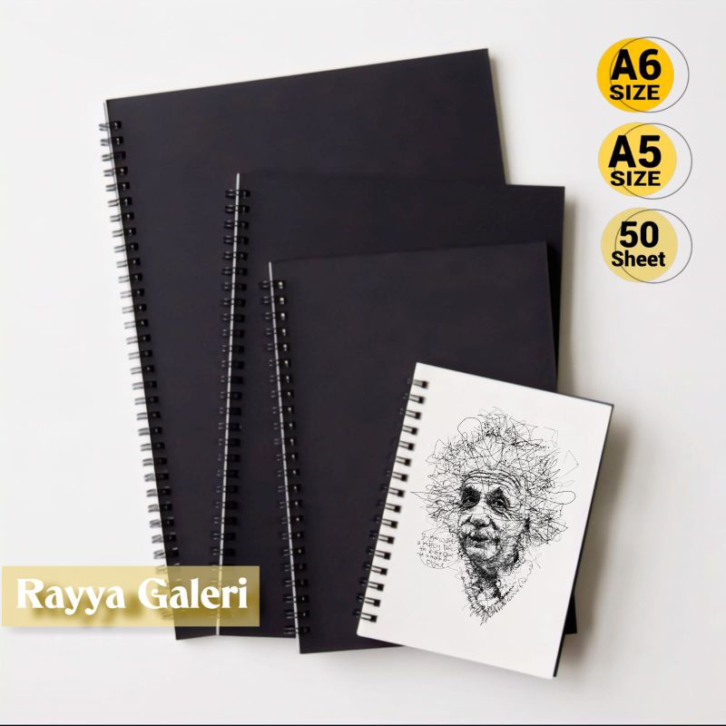 

Sketchbook 100 halaman Notebook spiral buku sketsa A6 A5 A4 50 lembar buku sketsa pensil murah