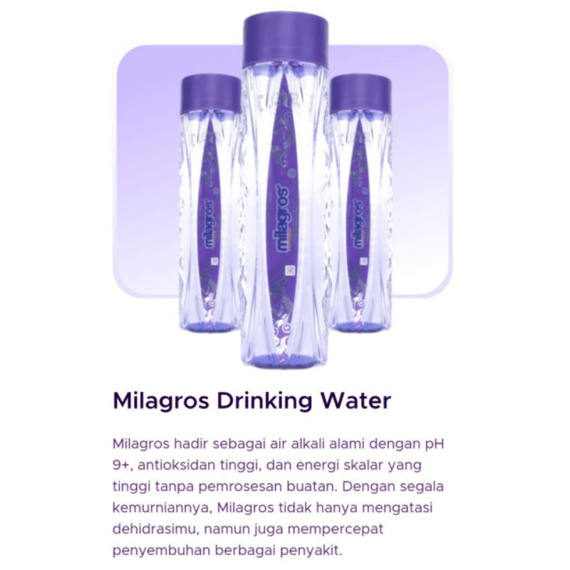 

air milagross ph tinggi harga per botol ya 612ml