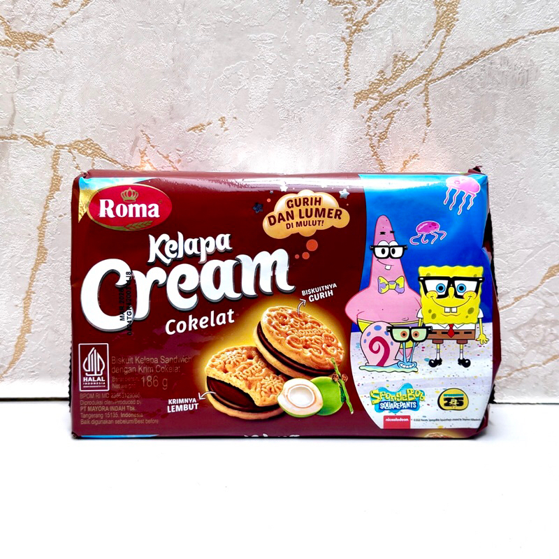 

Roma Kelapa Cream Cokelat Biscuit Sandwich