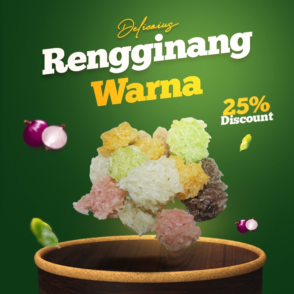 

Rengginang Comot Mini Mentah Ketan Super Mix Tiga Rasa Kencur,Terasi dan ketan Hitam