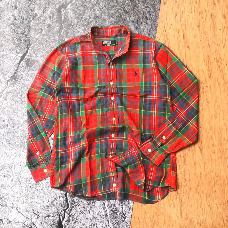 KEMEJA FLANNEL SHIRT POLO RALPH LAUREN M