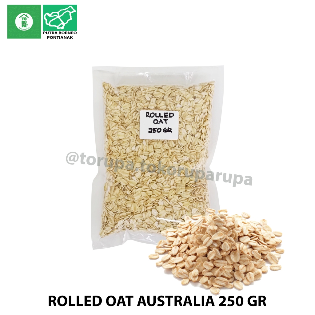 

Rolled Oat 250 gr / Oatmeal Sereal Gandum / Quaker Oat / Oat Diet Ampuh / Sereal Pengganti Makan