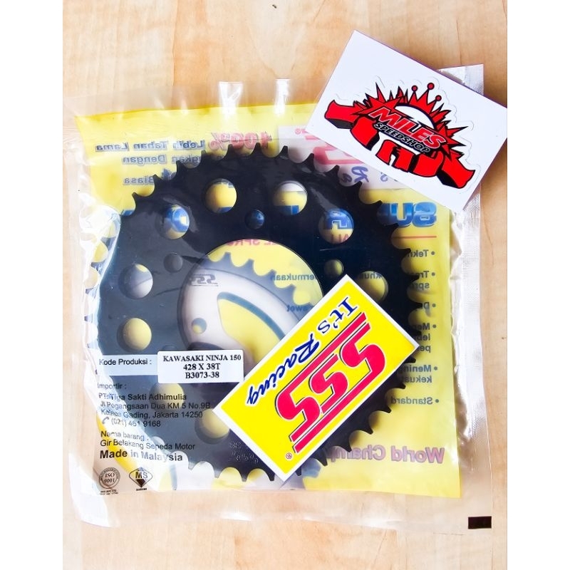 Gear SSS STEEL BLACK Ninja 428 38T