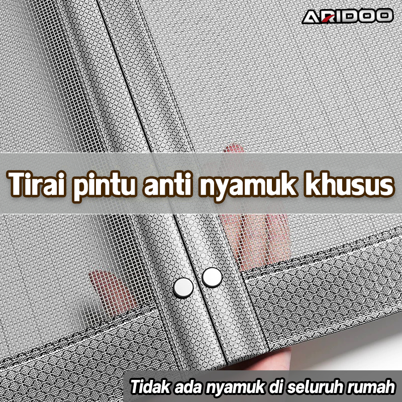 100% Anti Nyamuk Serangga Tirai Magnet pintu Premium Tebal fiberglass 90cm x 210cm 100x 210cm Tirai 