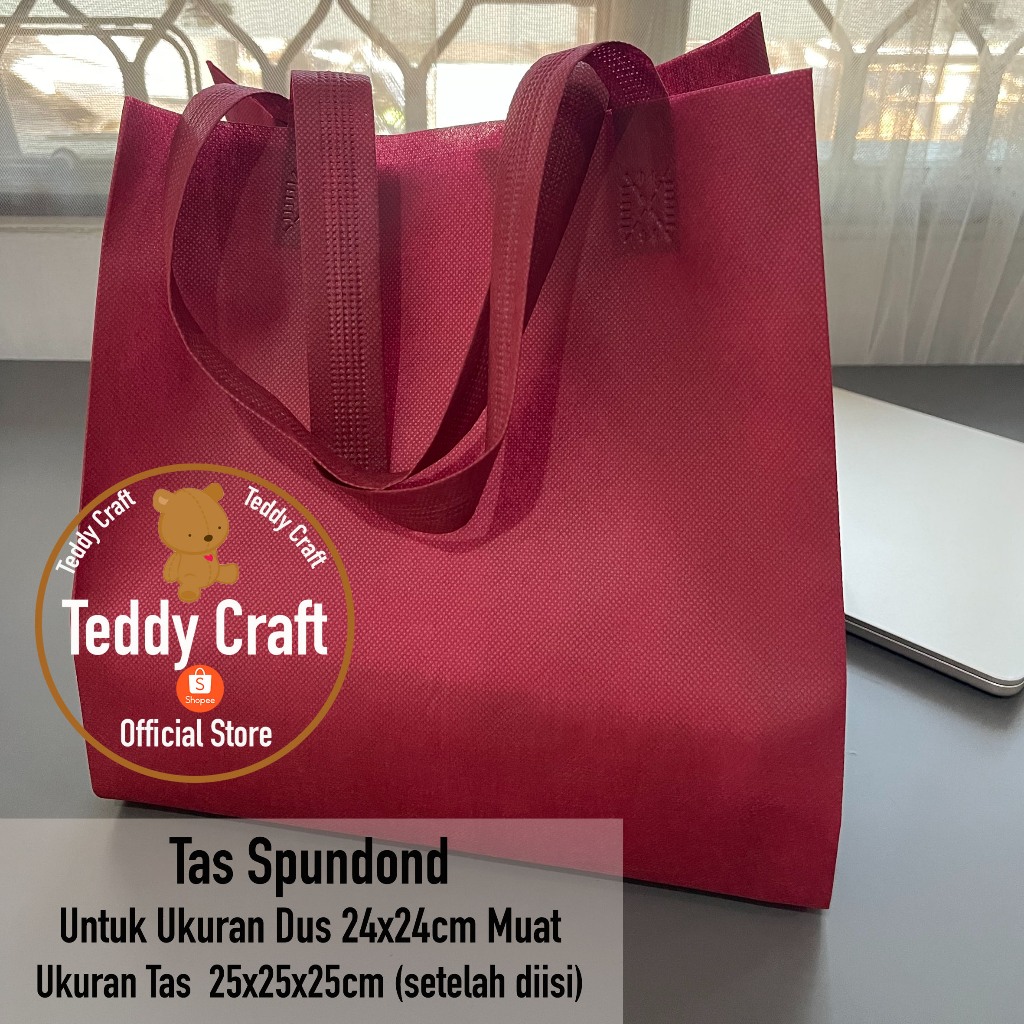 

TAS SPUNBOND - Ukuran 25x25x40cm - Tas Spunbond - Tas Goodie bag Polos tas seminar tas ulang tahun tas nasi kotak tas kue - Teddy Craft