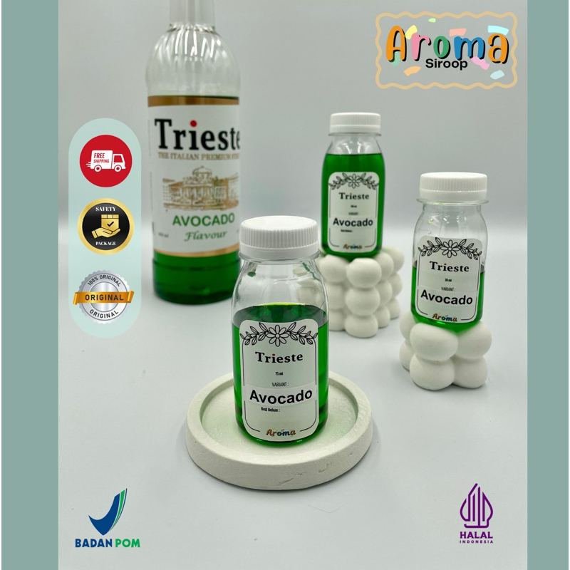 

Trieste Syrup - REPACK Sirup Trieste Avocado Alpukat ( 100ml - 75ml - 30ml ) Asli 100% ORIGINAL