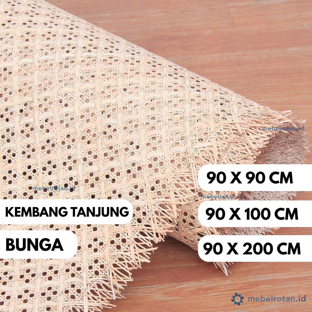 Anyaman Rotan Lembaran Bunga|Webbing Kembang Tanjung 90cm