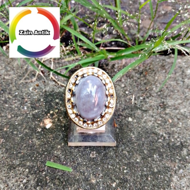 Cincin Batu Akik Kecubung Asihan