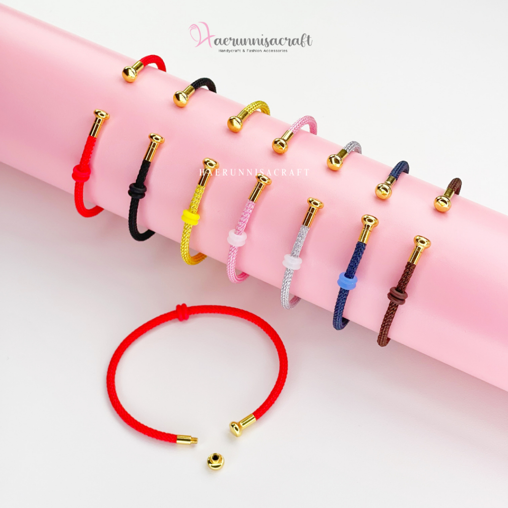 Gelang Couple Tali Bangle Murah Dewasa Gold Polos Unisex Kawat Import 3mm Free Stopper