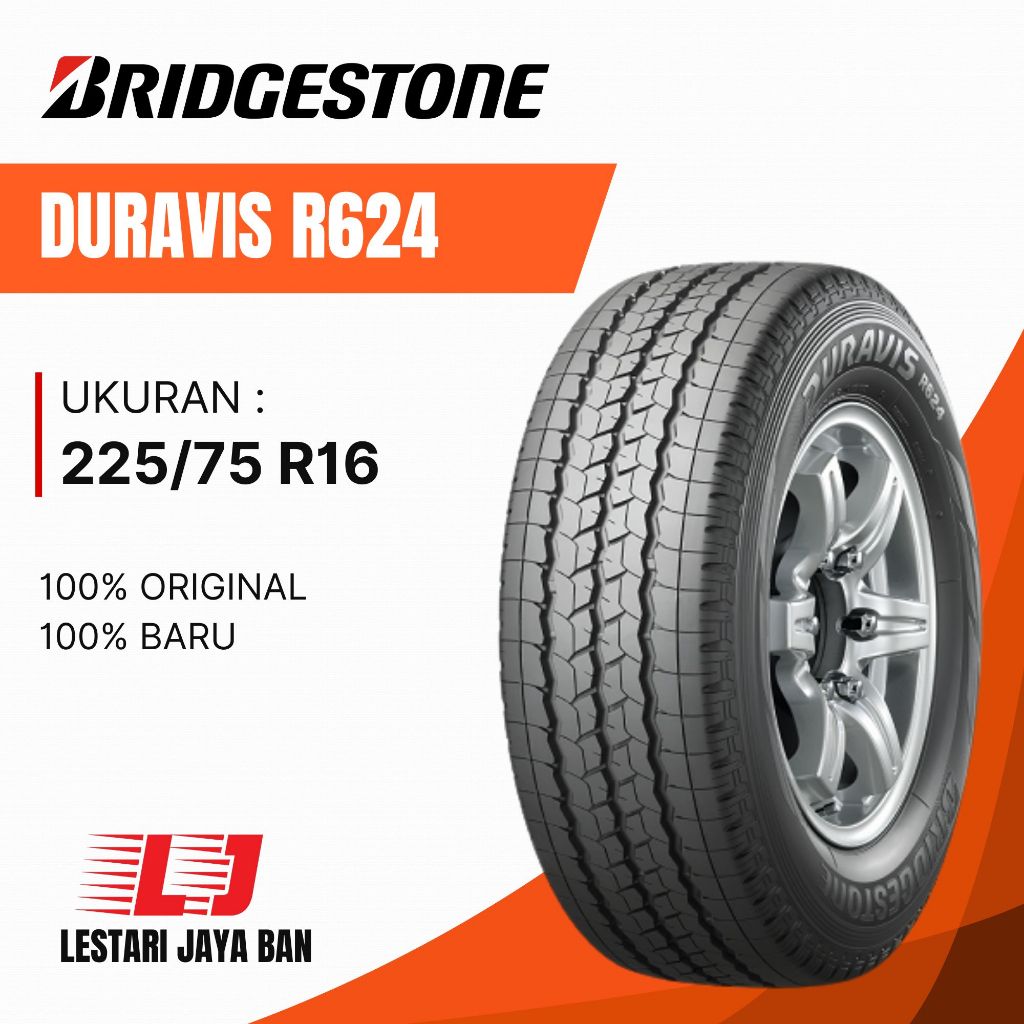 BAN DURAVIS R624 225/75 R16 - BAN DURAVIS 225/75 R16 - BAN MUATAN BRIDGESTONE DURAVIS - BAN TRUCK  -