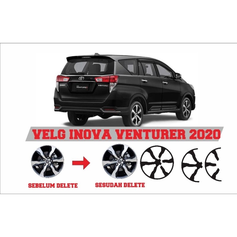 DELETE SILVER VELG MOBIL INOVA VENTURER 2020/STICKER VELEG MOBIL INOVA VENTURER 2020( 4 velg)