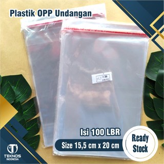 [100PCS] PLASTIK OPP UNDANGAN - PLASTIK OPP SEAL UK.15