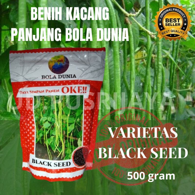 BENIH KACANG PANJANG BOLA DUNIA VARIETAS BLACK SEED ORI 100% kemasan 500gr