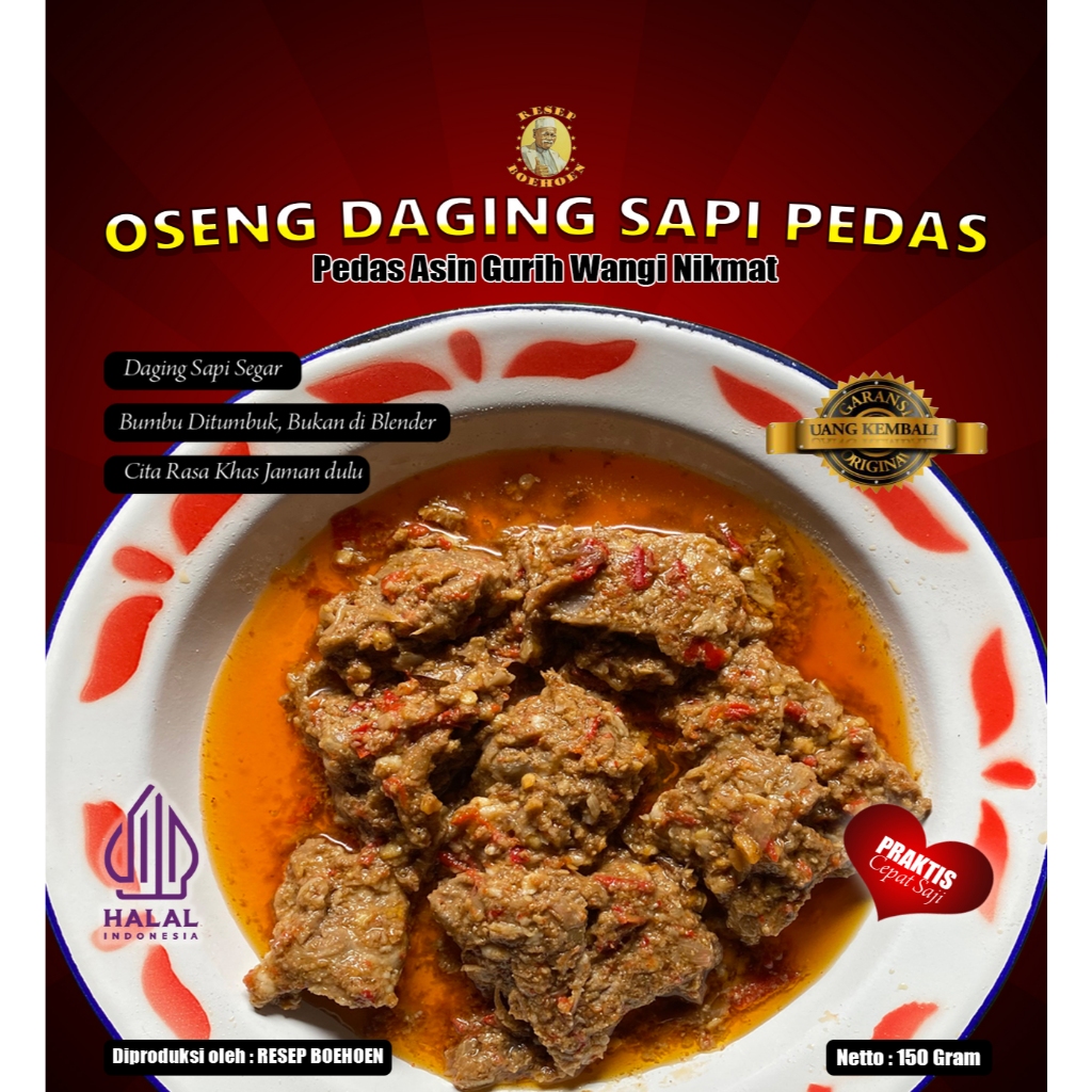 

RESEP BOEHOEN Oseng Sapi 75 GRAM Cita Rasa Asin Gurih Pedas Diolah Dengan Resep Jaman Dulu