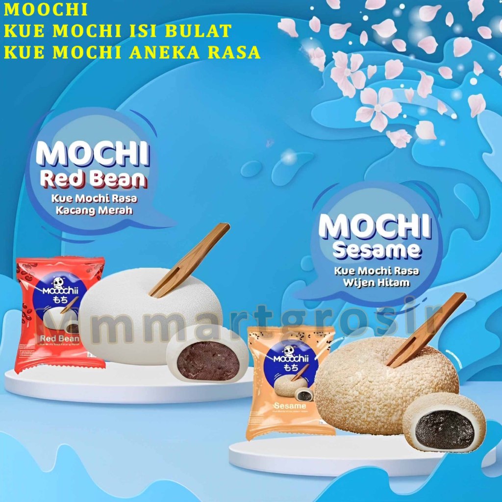 

Moochi / Kue Mochi Isian Bulat / Kue Mochi Aneka Varian Rasa / 32gr