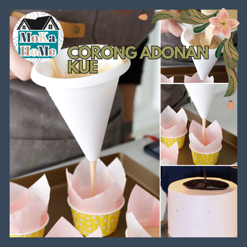 CORONG ADONAN KUE / CORONG DISPENSER ADONAN / FUNNEL BUTTER DISPENSER DENGAN TUAS