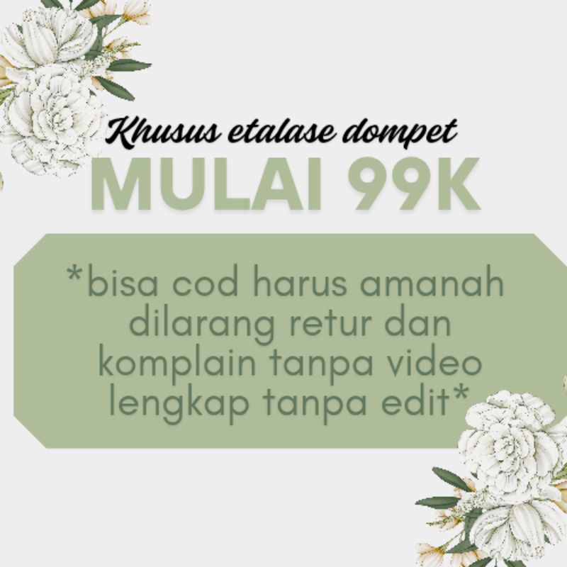 Etalase khusus dompet premium COD