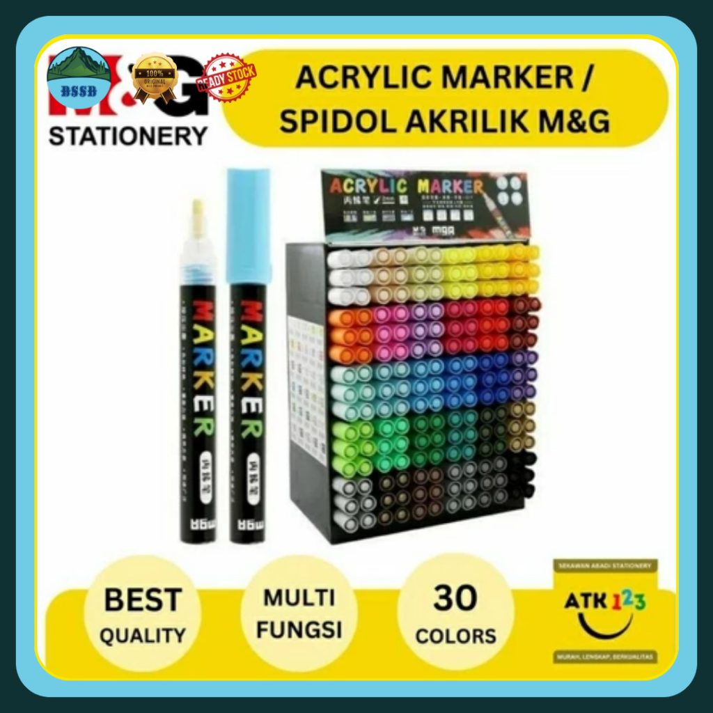

M&G Acrylic Marker Colour | Spidol Acrylic | Paint Marker | Spidol Cat Akrilik | 1 PCS